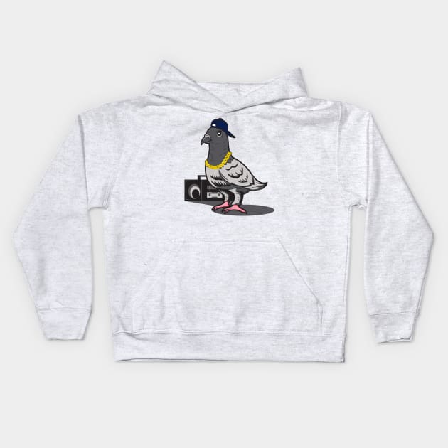 Fresh Pigeon Kids Hoodie by Joebarondesign